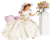lady in white glitter