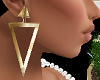 Gold Earrings Triangles