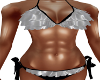Silver Ruffled Bikini