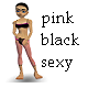 !tb pink black sexy biki
