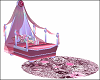 Pink Princess Bed w Rug