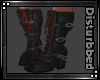 ! Goth Rose Boots-BlkRED