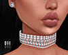 E. Diamond Pearls Choker