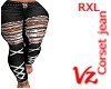 RXL Blk Corset Jeans