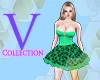 V- Green Lime Dress