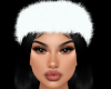 white fur headband