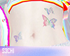 Shiny butterfly tatto