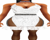 White Cowl Gem Dress
