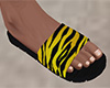 Yellow Tiger Stripe Sandals 4 (M)
