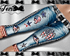 USA Flag Rolled Jeans