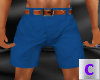 Men Blue Dress Short 