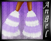 L$A Lilac/Wh Furry Boots