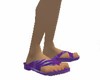 purple flower sandals