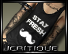 Stay Fresh Mustache Logo