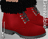 -V- Red Fur Boots
