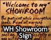 WH Showroom sign