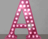 Anim Pink Letter A Sign