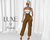 LUXE Pant Fit Tan White