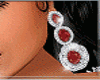 ^F^Diamond Red Earrings