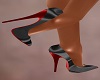 Black Satin/Red Heel