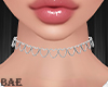 B| Hearts Choker Silver