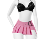 ! Pink Skirt Black Bra