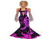 Blk&Purple fishtail gown