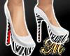 ^MQ^ White Zebra Shoes
