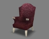 maroon white chair