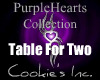 PurpleHearts Table for 2