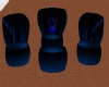 Blue club seats
