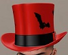 +SPOOKY TOPHAT RED+