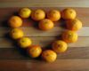 Heart of oranges sticker