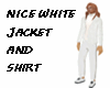 WHITE JACKET N SHIRT