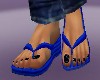Blue Flip Flops w/Nails
