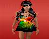 disco hot rainbow dress
