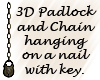 3D Hanging Lock & Chain 