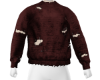 Ripped Sweatshirt Red