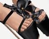 Floral Strap Heels Blk