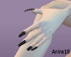 [AN] black long nails