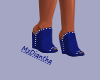 Navy blue wedge clogs
