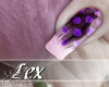 LEX purple feather Nails