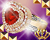 Elegant Ruby Heart Ring