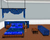 Blue Silk Bedroom Set