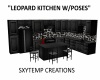 Leopard kitchen w/poses