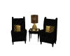 Black and Gold Chairs