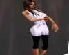 top and pant black/white