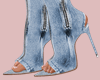 E* Blue Denim Heels