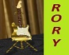 Gold Guitar on Stand