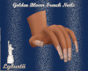 Golden Bloom French Nail